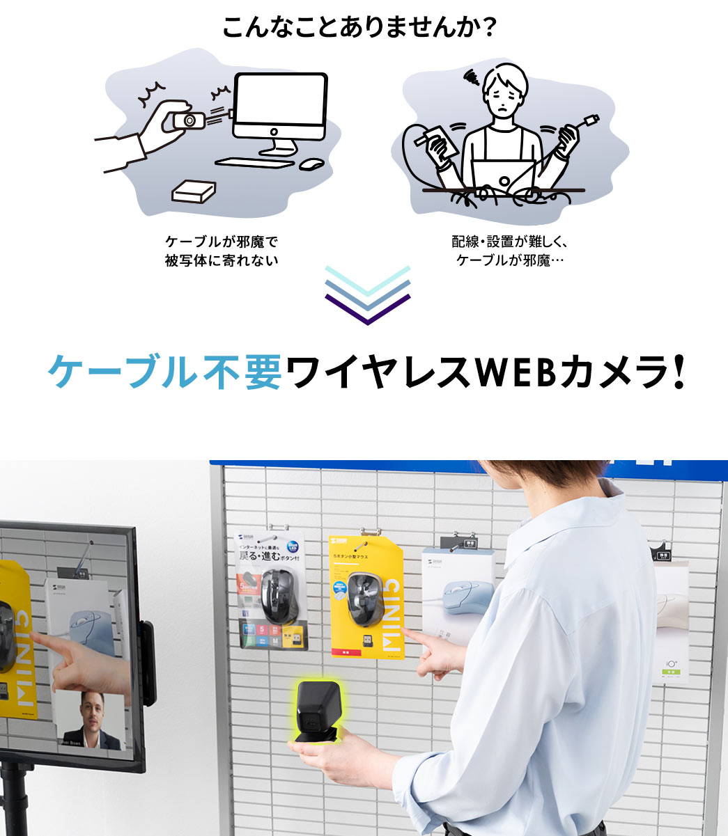 こんなことありませんか? ケーブル不要ワイヤレスWEBカメラ