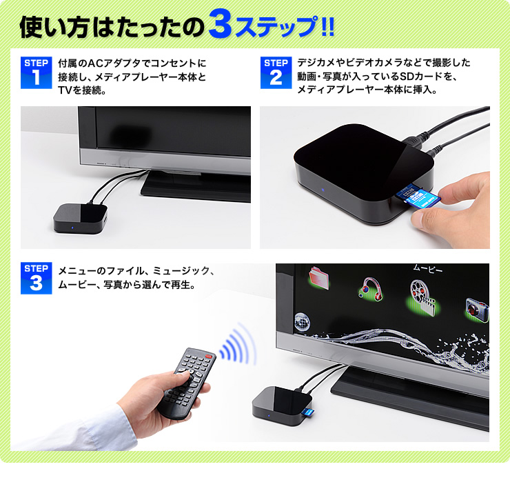 使い方はたったの3ステップ！！