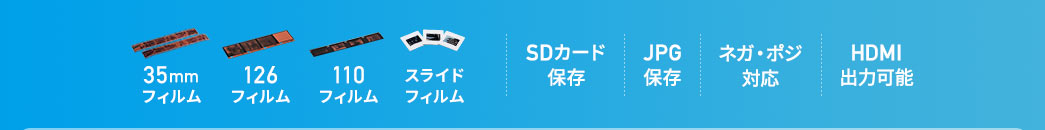 SDカード保存 JPG保存 ネガ・ポジ対応 HDMI出力可能