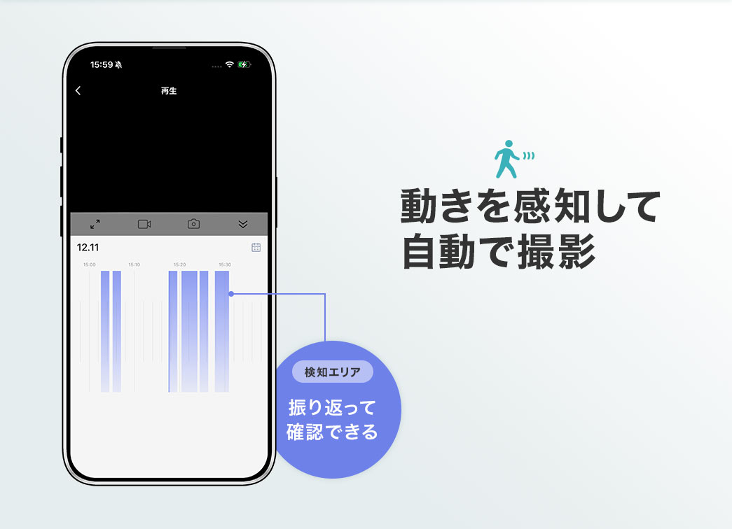 動きを感知して?動で撮影