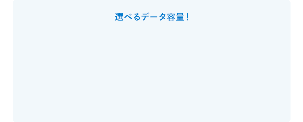 選べるデータ容量