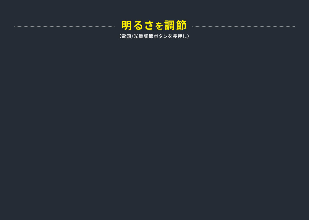 明るさを調節