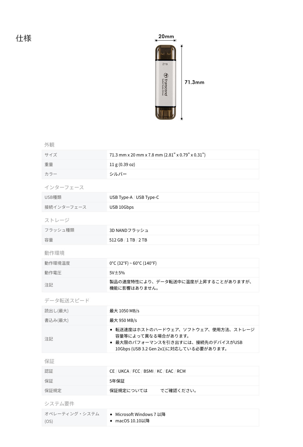 仕様