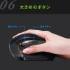 エルゴマウス ワイヤレス 充電式 ブルーLED 5ボタン 静音ボタン