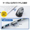 エルゴノミクスマウス ワイヤレス 5ボタン 静音ボタン 人間工学 ブルーLED レッド