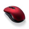 ワイヤレスマウス 5ボタン ブルーLEDセンサー DPI切替 ラバーコーティング ブラック