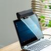 USBサウンドバースピーカー 6W出力 クリップ固定式 PCスピーカー ブラック