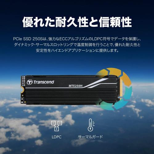 メモリダイレクト/M.2 SSD 2TB PCIe Gen4×4 NVMe 3D NAND Transcend