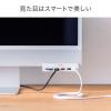 クランプ式USBハブ USB A×3 USB Type-C×1 SD/microSDカードリーダー HDMI出力