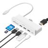 クランプ式USBハブ USB A×3 USB Type-C×1 SD/microSDカードリーダー HDMI出力