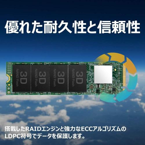 メモリダイレクト/Transcend M.2 SSD 1TB PCIe Gen3 ×4 NVMe 1.3準拠