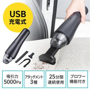 ハンディクリーナー カークリーナー コードレス 車 小型掃除機 USB充電式 卓上クリーナー ブロワー付 5000Pa