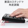ワイヤレスキーボード・マウスセット(小型・テンキーレス・USB接続・メンブレン・静音ブルーLEDマウス・ブラック)