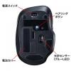 Bluetooth ワイヤレスブルーLEDコンボマウス ガンメタリック iPadOS対応 サンワサプライ製