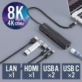 ドッキングステーション USB Type-C HDMI 4K/120Hz PD100W対応 有線LAN