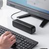 USBスピーカー 小型 パソコン用 モニター下 6W コンパクト 2mロングケーブル シンプルデザイン
