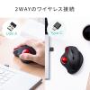 ワイヤレストラックボール NOVA USB-A USB Type-C接続 5ボタン 充電式 エルゴノミクス形状