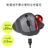 ワイヤレストラックボール NOVA USB-A USB Type-C接続 5ボタン 充電式 エルゴノミクス形状