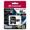 microSDHCカード 16GB Class10 UHS-1対応 400倍速 Premium SDカード変換アダプタ付き Nintendo Switch 動作確認済 Transcend製