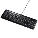 USBハブ付キーボード ブラック