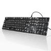 メカニカルキーボード 赤軸 メカニカル テンキー付き バックライト搭載 ロープロファイルスイッチ Nキーロールオーバー