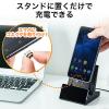 マグネット端子 スマートフォン充電スタンド USB Type-C microUSB接続 5V/2A