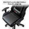 【在庫限り】光るゲーミングチェア LED内蔵 ハイバック バケットシート リクライニング ロッキング ヘッドレスト ランバーサポート 肘掛け付き PUレザー ブラック