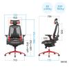 【アウトレット】ゲーミングチェア メッシュ生地 シンクロロッキング 4Dアームレスト ヘッドレスト ランバーサポート ブラック