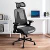 【アウトレット】ゲーミングチェア メッシュ生地 シンクロロッキング 4Dアームレスト ヘッドレスト ランバーサポート ブラック