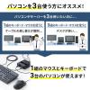 キーボード・マウス用パソコン切替器(3:1)