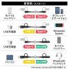 【値下げ品】4in1 USB2.0ケーブル PD60W対応 Type-C Type-A microUSB 1m 高耐久 ポリエチレンメッシュケーブル 充電 データ転送 スマホ タブレット ブラック