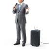 ポータブルワイヤレスアンプ 200W出力 ワイヤレスマイク2本付属 キャスター付き