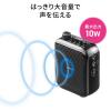 ポータブル拡声器 ハンズフリー ヘッドセットマイク付き microSD USBメモリ 音楽再生
