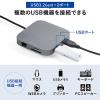 モバイルドッキングステーション 巻き取り USB Type-C PD100W対応 4K対応 8in1 HDMI VGA microSD&SDカード イーサネット