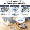 モバイルドッキングステーション 巻き取り USB Type-C PD100W対応 4K対応 8in1 HDMI VGA microSD&SDカード イーサネット