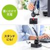 Bluetoothヘッドセット モノラル/片耳 充電台付 スタンド付属 テレワーク 在宅勤務 コールセンター向け Zoom/Meet Now/Microsoft Teams対応