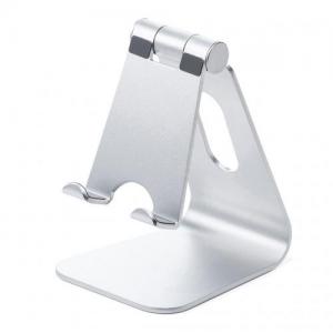 【アウトレット】タブレットスタンド アルミ製 無段階 角度調整 4～13インチ対応 シルバー