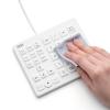 防水防塵テンキー 有線 抗菌 消毒対応 シリコン 静音 Windows ホワイト