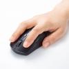 静音ワイヤレスマウス Bluetooth 専用レシーバー 両対応 ブルーLEDセンサー ブラック