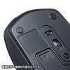 静音ワイヤレスマウス Bluetooth 専用レシーバー 両対応 ブルーLEDセンサー ブラック
