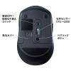 静音ワイヤレスマウス Bluetooth 専用レシーバー 両対応 ブルーLEDセンサー ブラック