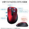 ワイヤレスマウス 小型マウス 静音マウス Type-Aワイヤレス 5ボタン レッド