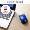 ワイヤレスマウス 小型マウス 静音マウス Type-Aワイヤレス 5ボタン レッド