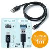 USB Type-Cケーブル 1m USB3.1 Gen2 USB Type-C USB A USB-IF認証品 ブラック