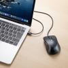 USB Type-C 有線マウス 小型 静音マウス 5ボタン ブラック