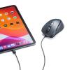 USB Type-C 有線マウス 小型 静音マウス 5ボタン ブラック