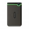 耐衝撃 ポータブルHDD 1TB USB3.1 アイロングレー Transcend StoreJet 25M3  外付けHDD