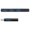 コネクタが回る USBハブ USB3.0 USB A×4 バスパワータイプ ブラック