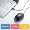 有線マウス USB Type-C接続 ブルーLEDセンサー