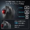トラックボールマウス チルトホイール 高速スクロール エルゴノミクス 静音 2.4GHz Bluetooth ワイヤレス 5ボタン USB-C充電式 ブラック